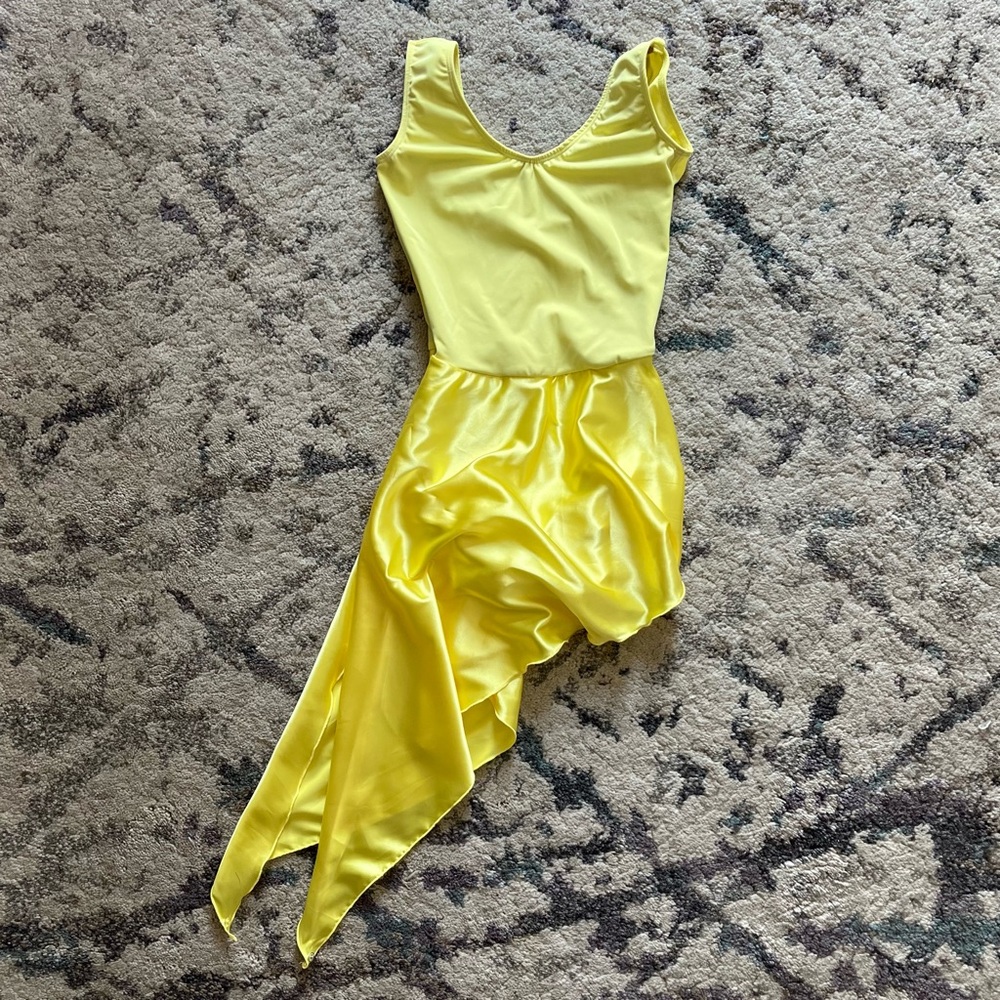 Custom Unique Dance Wear Yellow Tear Away Skirt Dance Costume